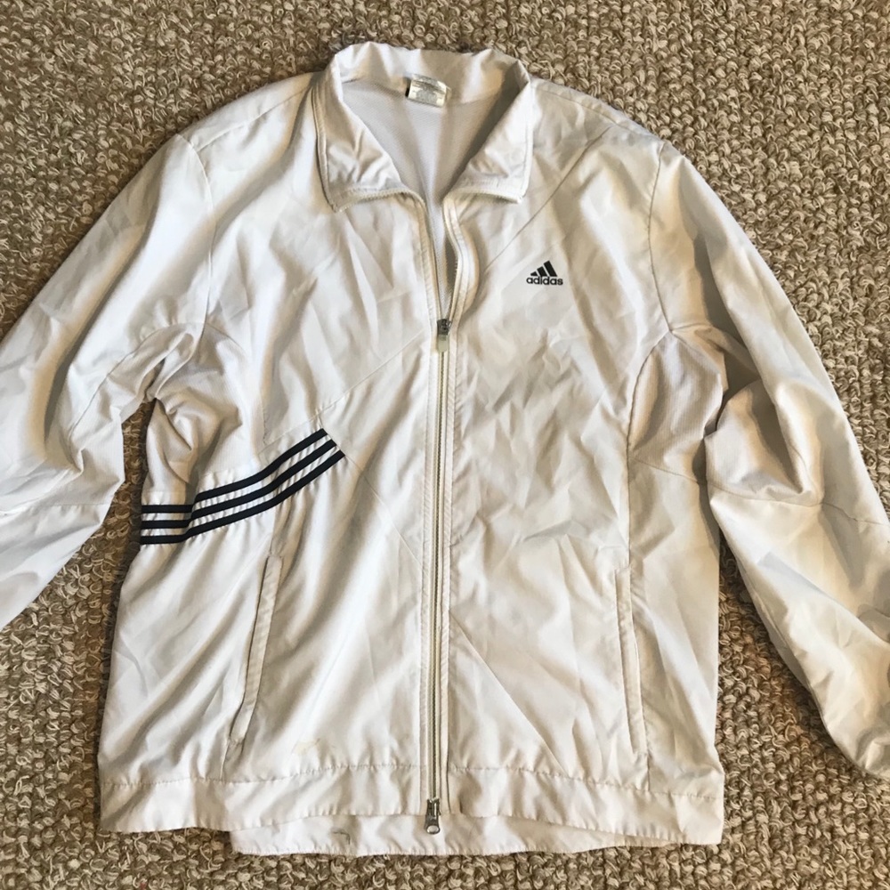 Adidas Women’s XL Clima 365 White Lightweight Vintage Jacket